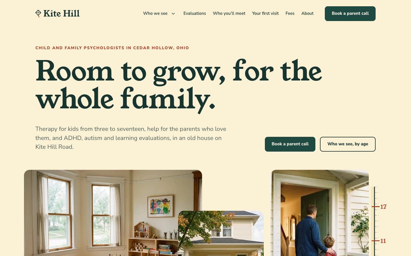 Kite Hill, a group practice website for therapists