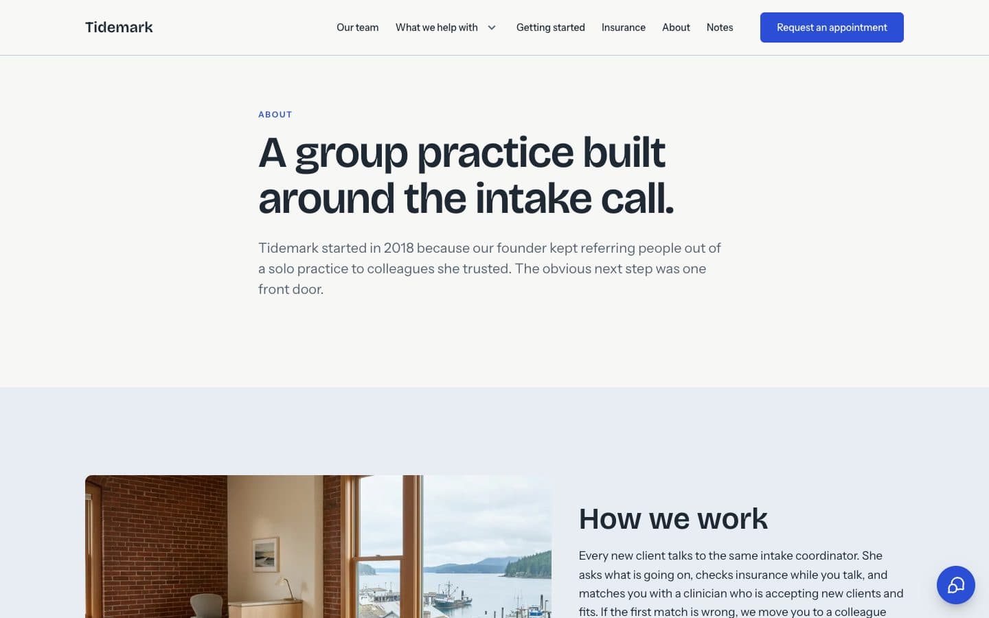 Tidemark: the about page