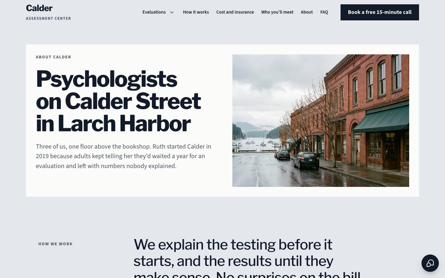 Calder: the about page