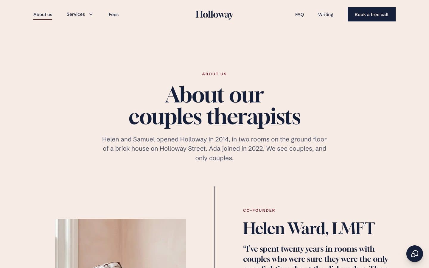 Holloway: the about page